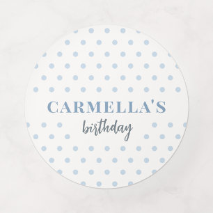 Pegatinas personalizadas de cumpleaños de lunares