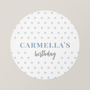 Pegatinas personalizadas de cumpleaños de lunares