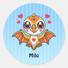 Pegatinas personalizadas de dinosaurio volador