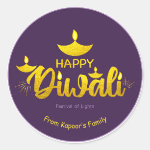 Pegatinas personalizadas de Diwali para regalos pa
