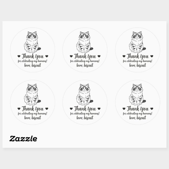 Pegatinas personalizadas de gato Ragdoll para rega (Hoja)