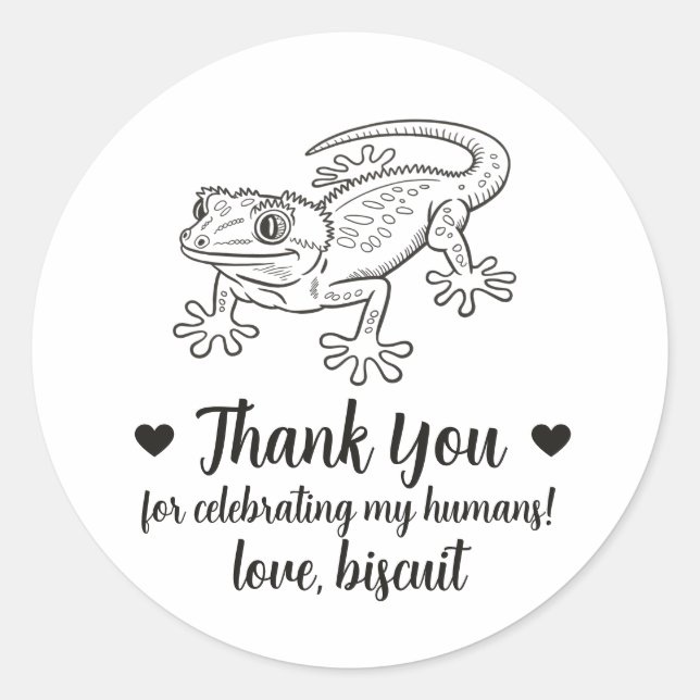 Pegatinas personalizadas de geco para regalos de b (Anverso)