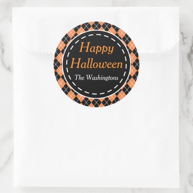 Pegatinas personalizadas de Halloween felices nara (Bolso)