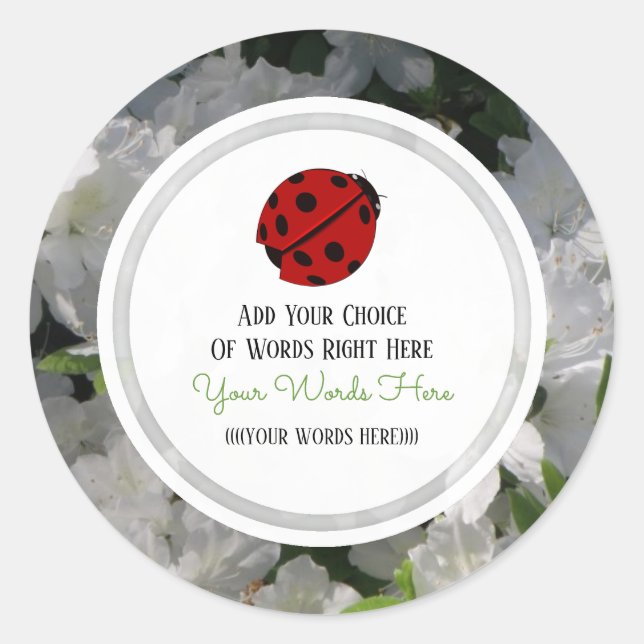 Pegatinas personalizadas de mariquita (Anverso)