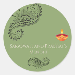 Pegatinas personalizadas de Mehendi