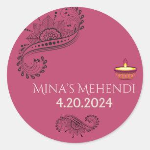 Pegatinas personalizadas de Mehendi