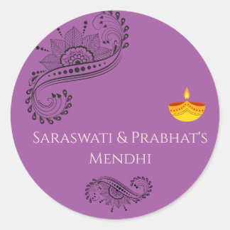 Pegatinas personalizadas de Mehendi