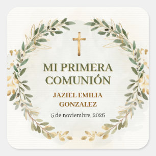 Pegatinas Personalizadas de Mi Primera Comunión Et