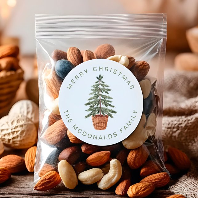 Pegatinas personalizadas de Navidad Árbol minimali (Subido por el creador)