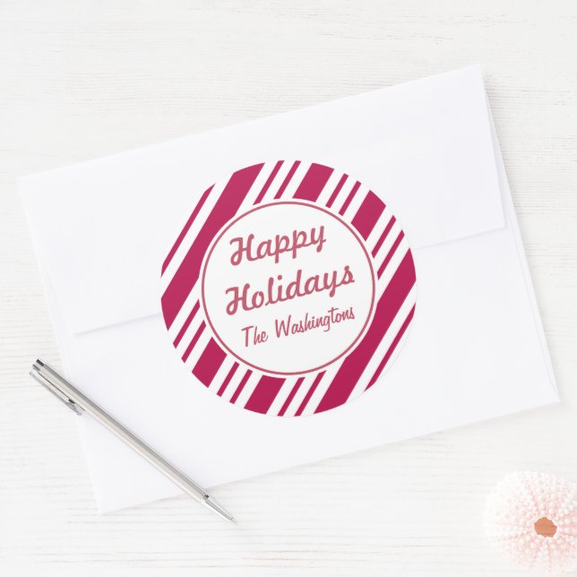 Pegatinas personalizadas de Navidad con menta para (Sobre)