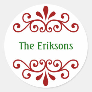 Pegatinas personalizadas de Navidad con nombre