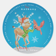 Pegatinas personalizadas de Navidad para niños