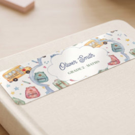 Pegatinas personalizadas de nombre de autobús esco