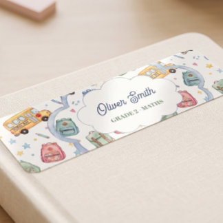 Pegatinas personalizadas de nombre de autobús esco