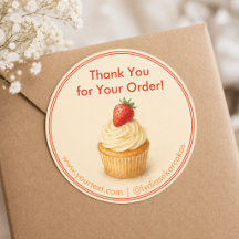 Pegatinas personalizadas de panadería “Gracias por