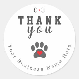 Pegatinas personalizadas de pata de perro de agrad