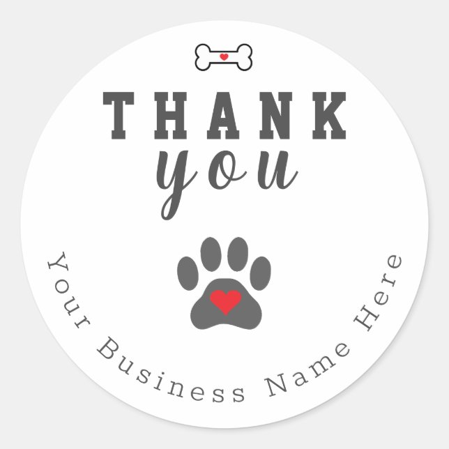 Pegatinas personalizadas de pata de perro de agrad (Anverso)