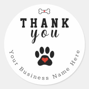 Pegatinas personalizadas de pata de perro de agrad