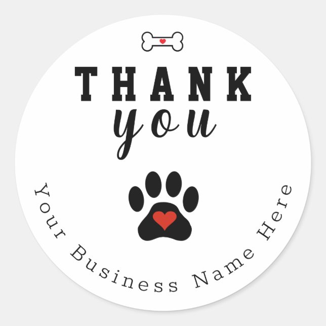 Pegatinas personalizadas de pata de perro de agrad (Anverso)