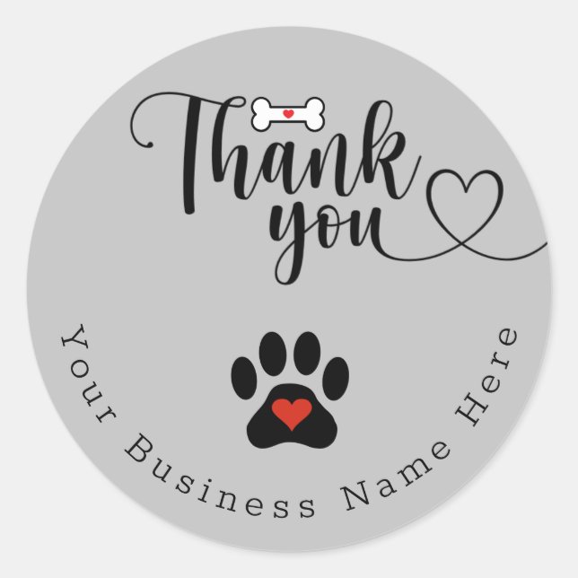 Pegatinas personalizadas de patas de perro de agra (Anverso)