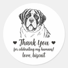 Pegatinas personalizadas de perro San Bernardo par