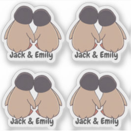Pegatinas personalizadas de pingüino adorable de S