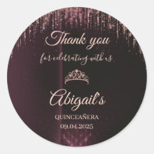 Pegatinas Personalizadas de Quinceañera | Nombre P