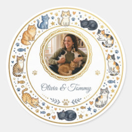 Pegatinas personalizadas de raza de gato con foto