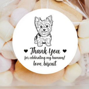 Pegatinas personalizadas de regalo de boda de perr