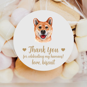 Pegatinas personalizadas de regalo de boda de perr