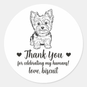 Pegatinas personalizadas de regalo de boda de perr