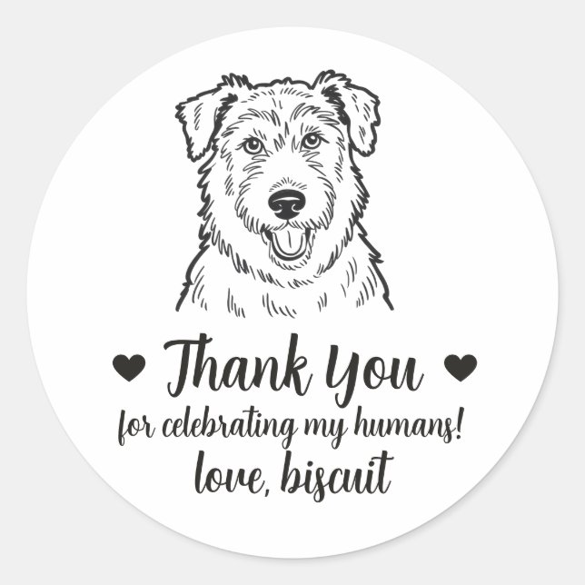 Pegatinas personalizadas de regalo de boda para pe (Anverso)