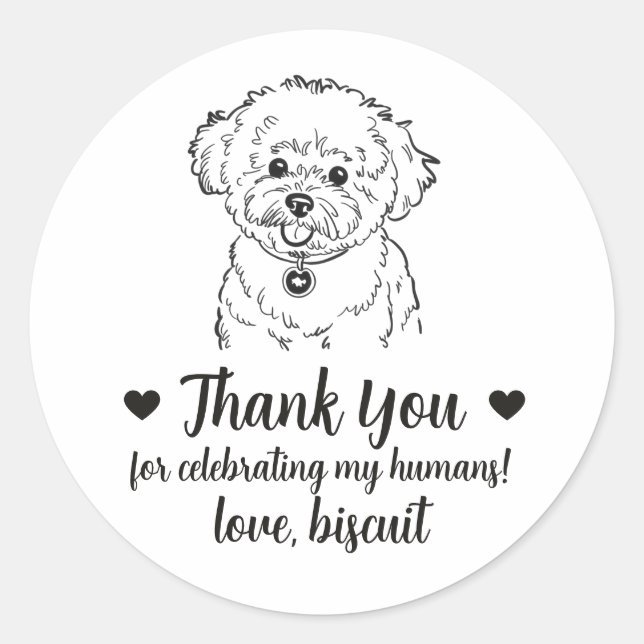 Pegatinas personalizadas de regalo de boda para pe (Anverso)