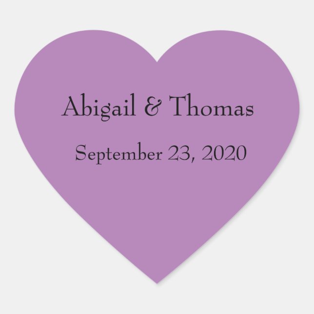 Pegatinas personalizadas del Corazón Morado (Anverso)