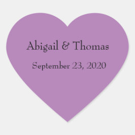 Pegatinas personalizadas del Corazón Morado