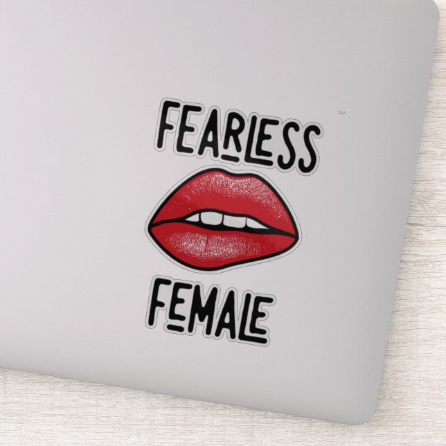 Pegatinas personalizadas femeninas sin miedo (Detalle)