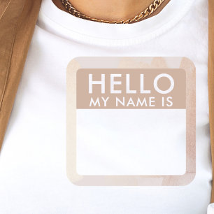 Pegatinas personalizadas modernas Hola me llamo