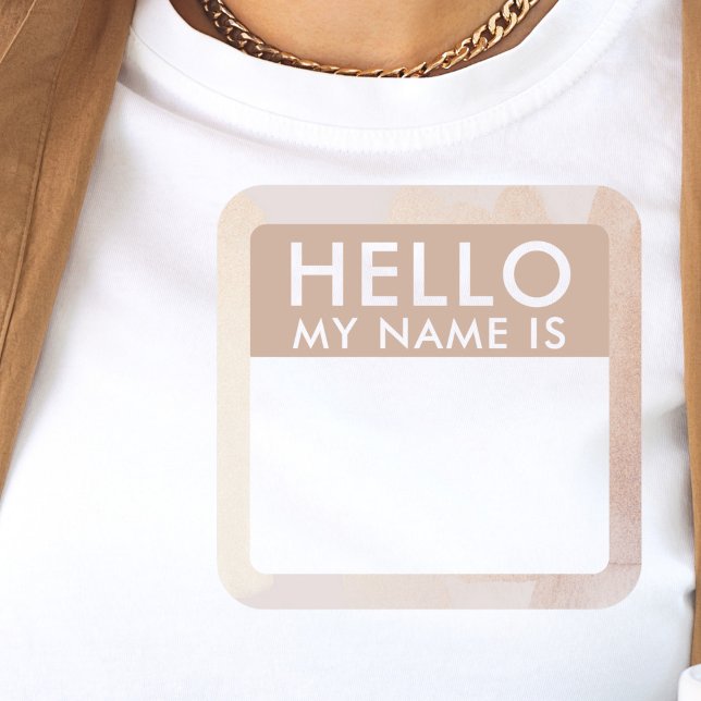 Pegatinas personalizadas modernas Hola me llamo (Subido por el creador)
