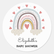 Pegatinas personalizadas para baby shower Boho Rai