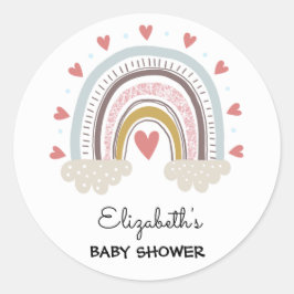 Pegatinas personalizadas para baby shower Boho Rai