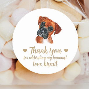 Pegatinas personalizadas para boda de perro