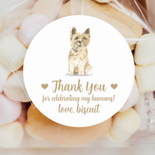 Pegatinas personalizadas para boda de perro