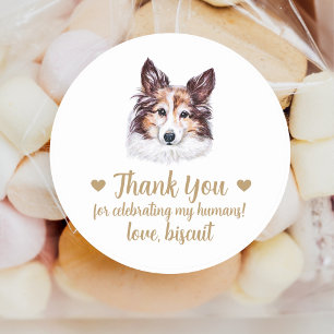 Pegatinas personalizadas para boda de perro Sticke