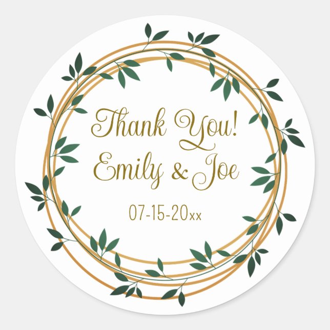 Pegatinas personalizadas para bodas (Anverso)