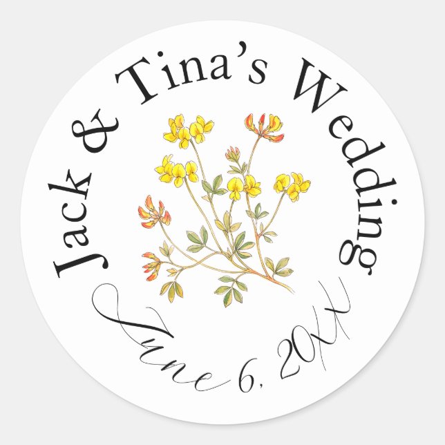 Pegatinas personalizadas para bodas (Anverso)