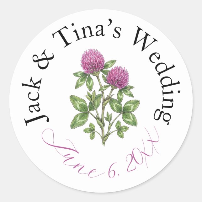 Pegatinas personalizadas para bodas (Anverso)