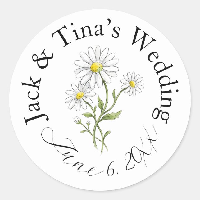 Pegatinas personalizadas para bodas (Anverso)