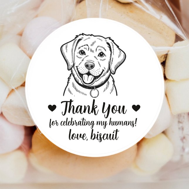 Pegatinas personalizadas para bodas con perro de l (Subido por el creador)
