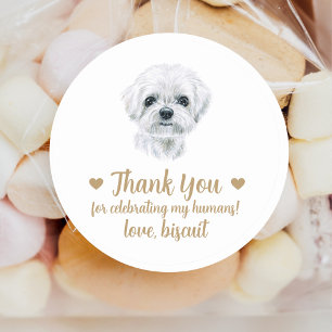 Pegatinas personalizadas para bodas con perros