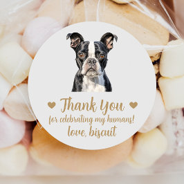 Pegatinas personalizadas para bodas de Boston Terr